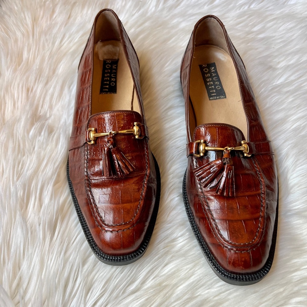 Mauro Rossetti Italian Leather Loafers Men’s 8.5